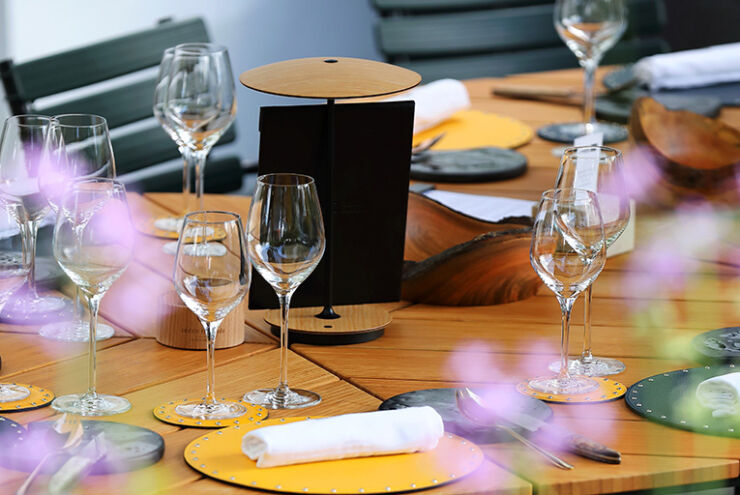 Table déjeuner au café Basque de l'Auberge Basque